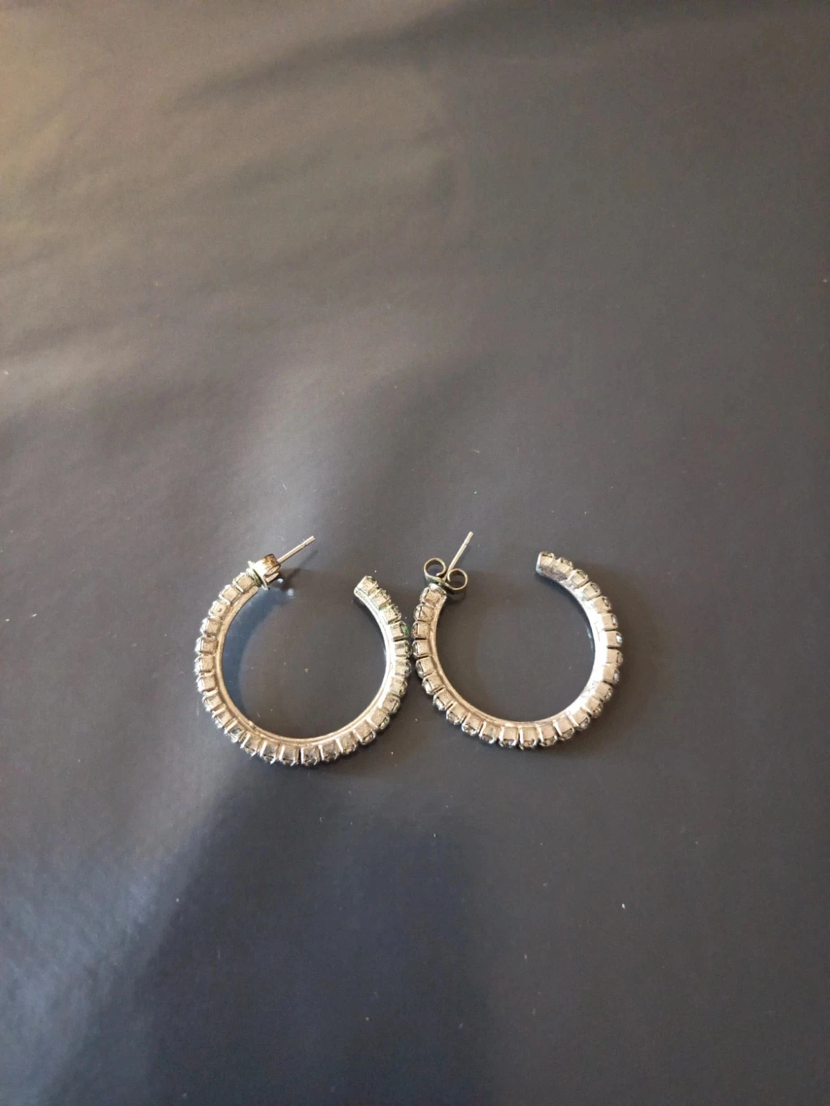 Rhinestone Creole Style Earrings – photo 2